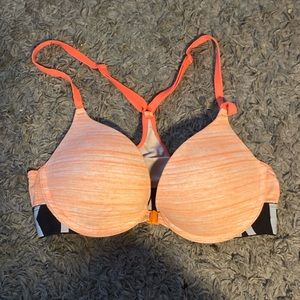 PINK Front clasp push up bra
